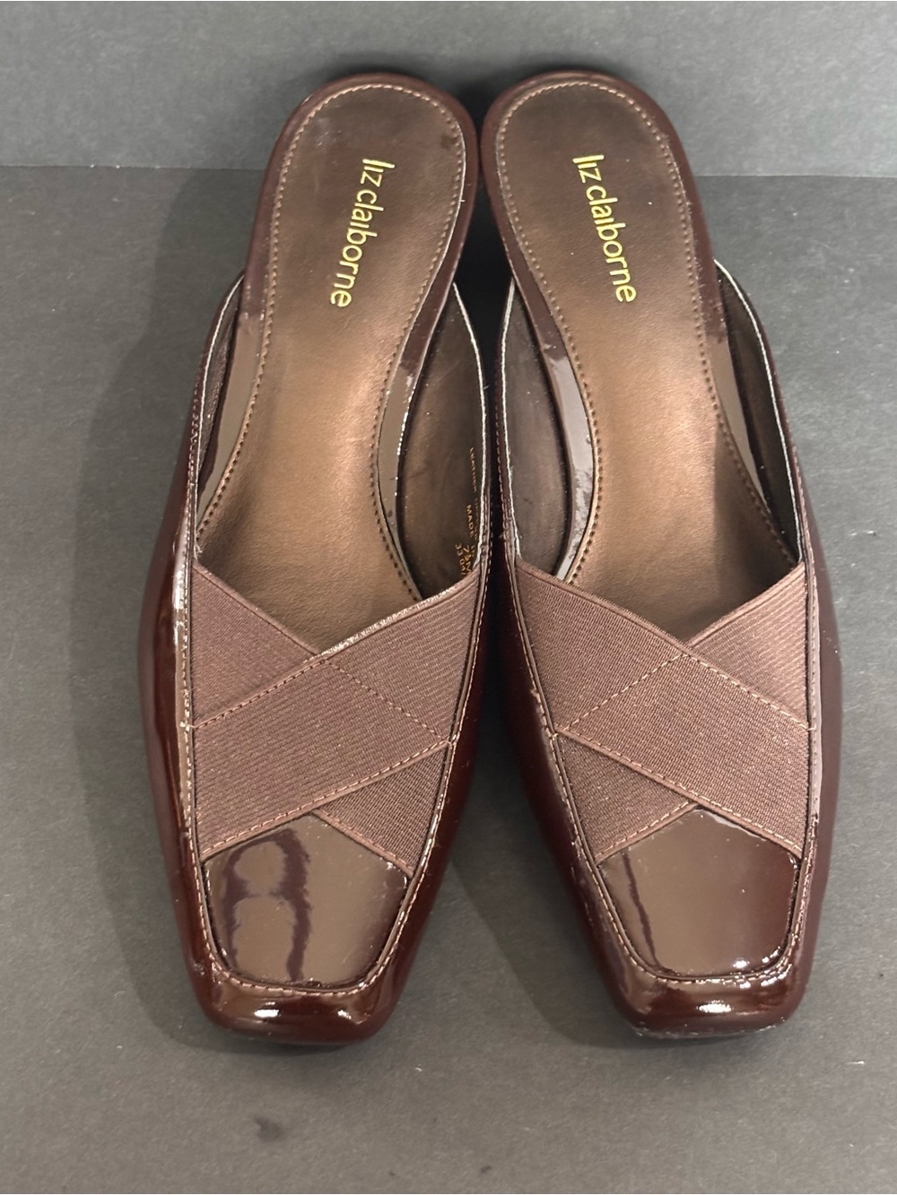 Liz Claiborne Women’s Benna Brown Metallic Mule Size 7.5 New